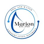 Marion County Ohio Soil and Water Conservation District Logo. A water drop.